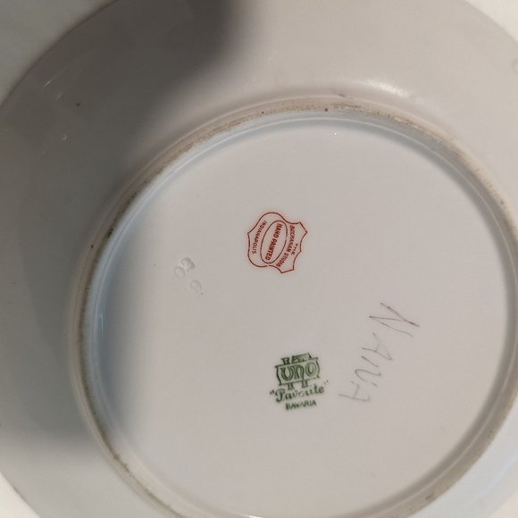 Antique Bavaria Porcelain Made in Germany Decorative Collectible Plate Brand UNO - Picture 5 of 7